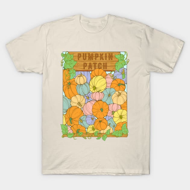 Colorful Pumpkin Patch T-Shirt by stacreek